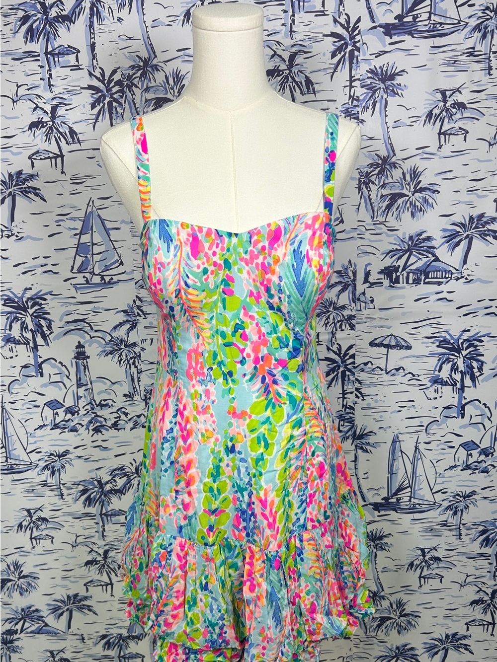 Lilly Pulitzer Kids One-Piece Swim Dress - Neon Floral Multi